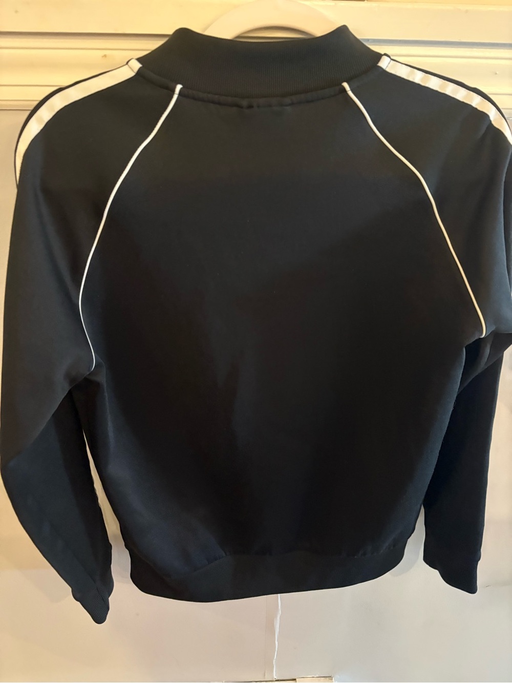 adidas Black Track Jacket with White Stripes - Picture 5 of 5